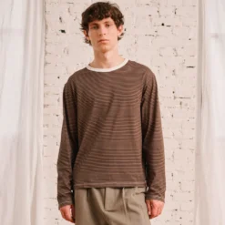 Merci - T-Shirt Julian - Marron & Beige