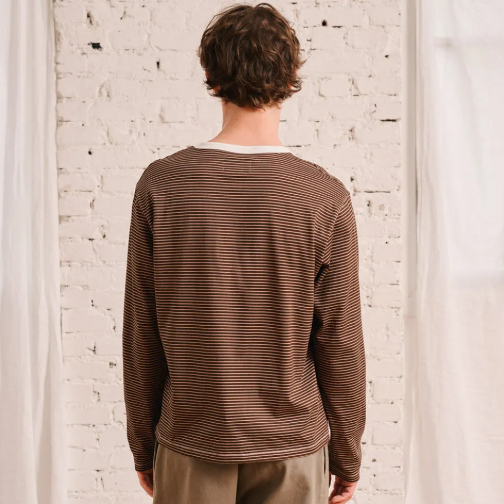 Merci - T-Shirt Julian - Marron & Beige