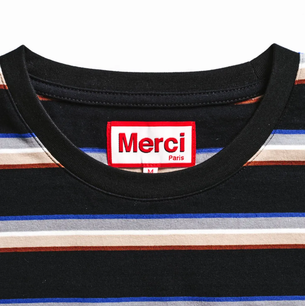 Merci - T-Shirt Lola Stripes - Noir