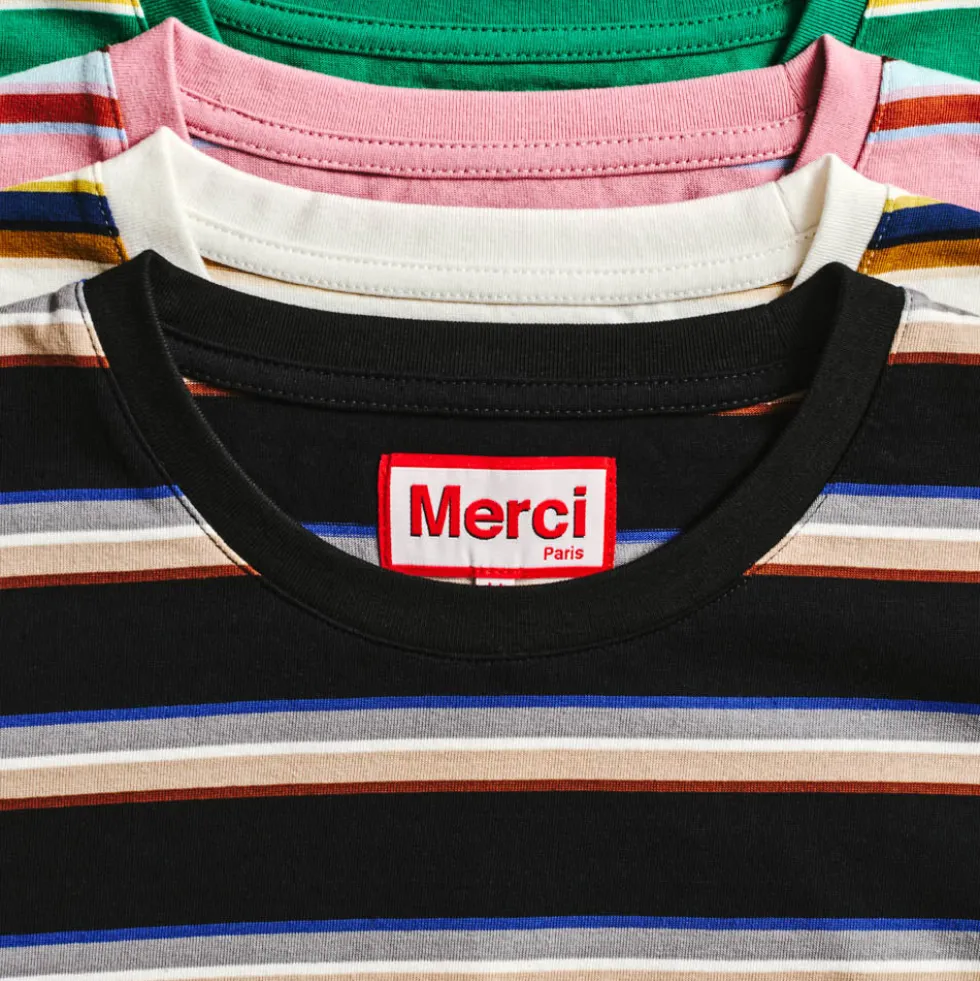 Merci - T-Shirt Lola Stripes - Noir
