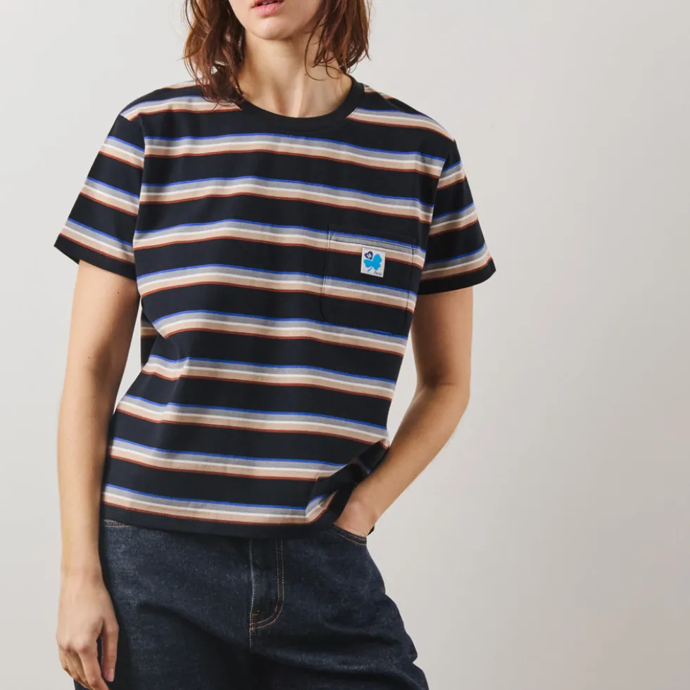 Merci - T-Shirt Lola Stripes - Noir