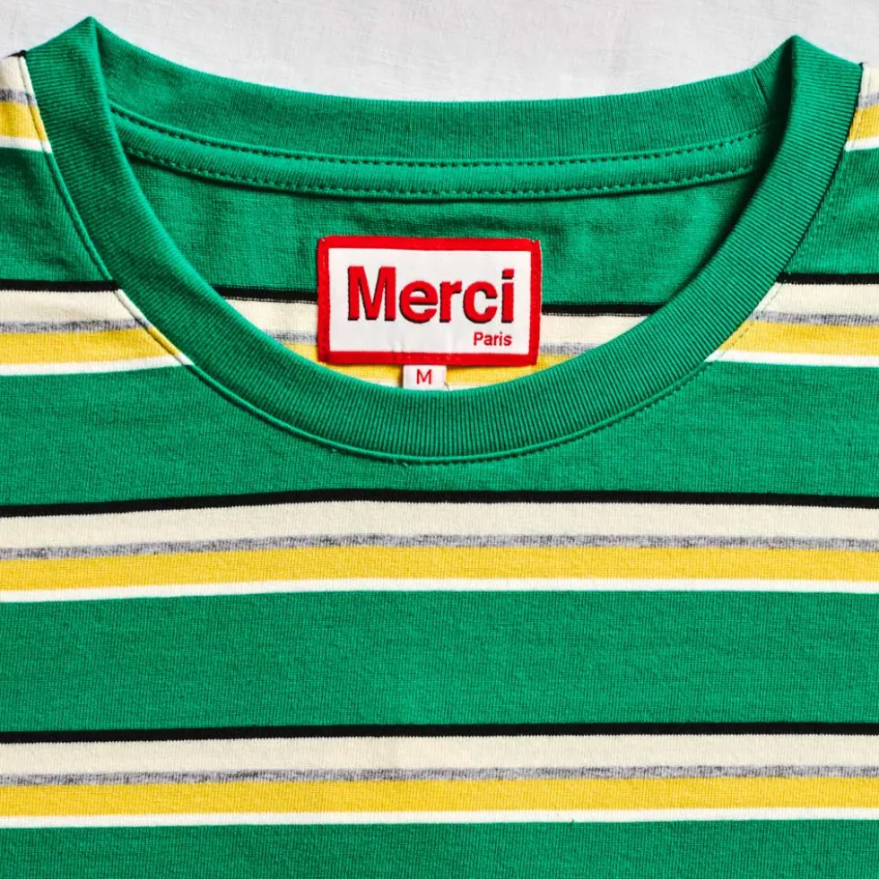 Merci - T-Shirt Lola Stripes - Vert