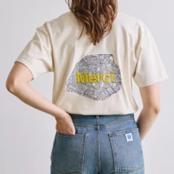 Merci - T-Shirt Maps Paris - Ecru