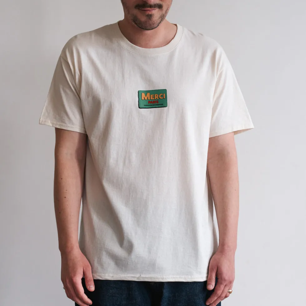 Merci - T-shirt MC Conserve Merci - Ecru