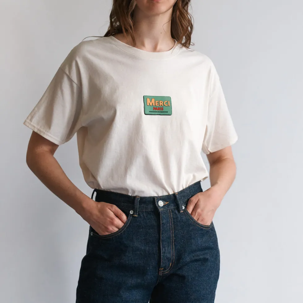Merci - T-shirt MC Conserve Merci - Ecru