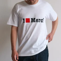 Merci - T-shirt MC I Love Merci - Blanc