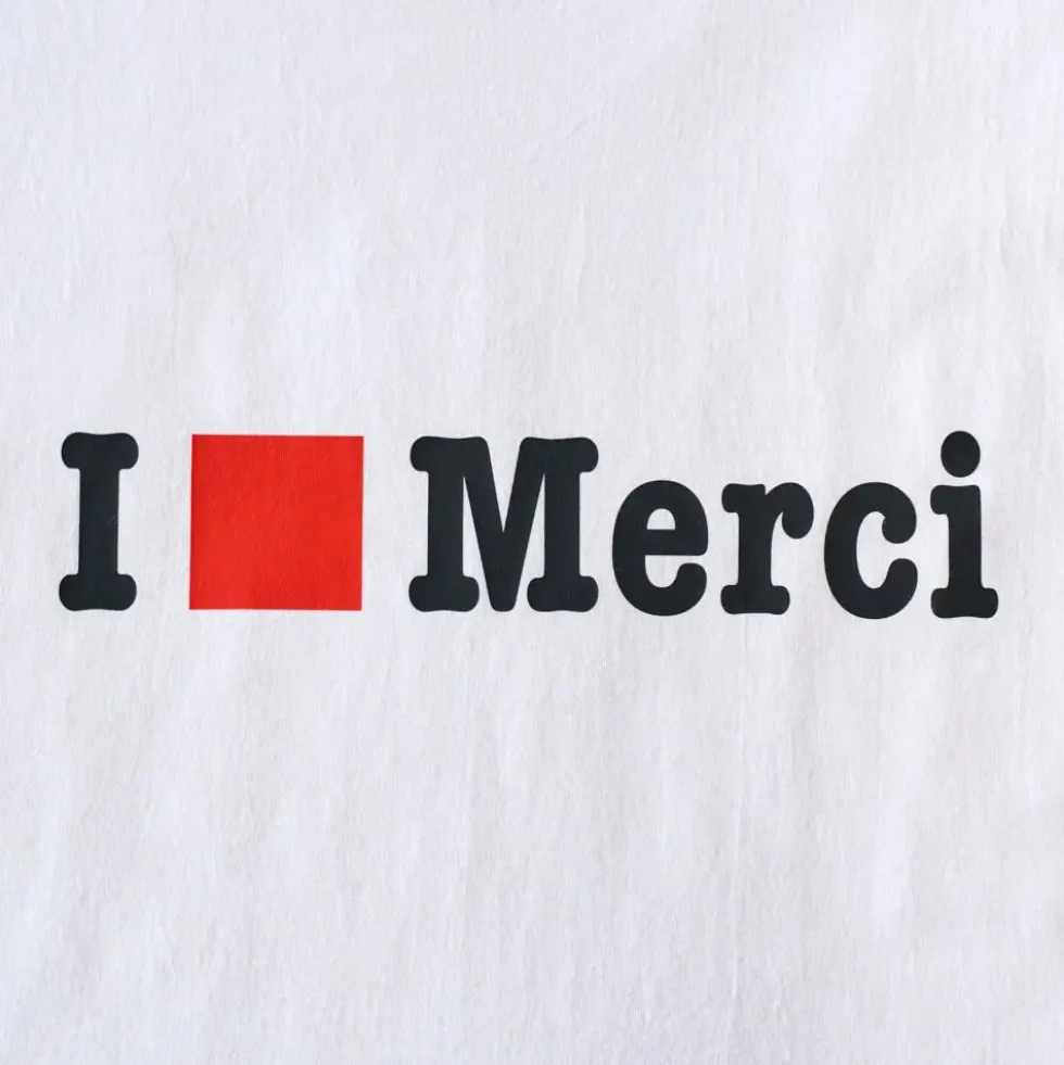 Merci - T-shirt MC I Love Merci - Blanc