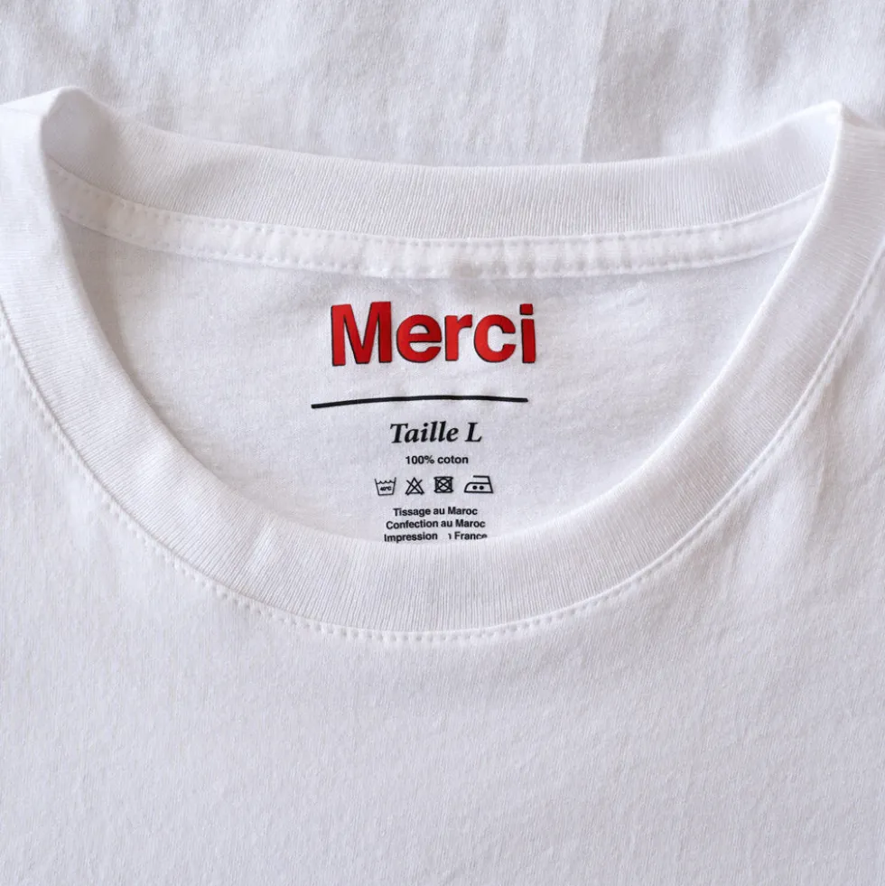 Merci - T-shirt MC I Love Merci - Blanc