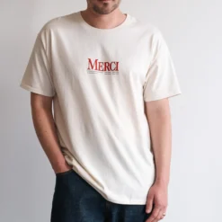 Merci - T-shirt MC Merci - Ecru