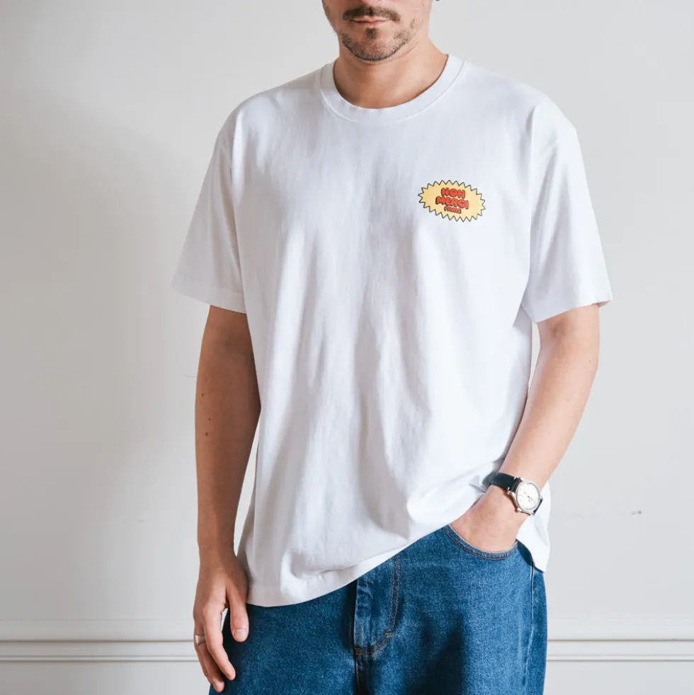 Merci - T-Shirt Non Merci Beavies - Blanc