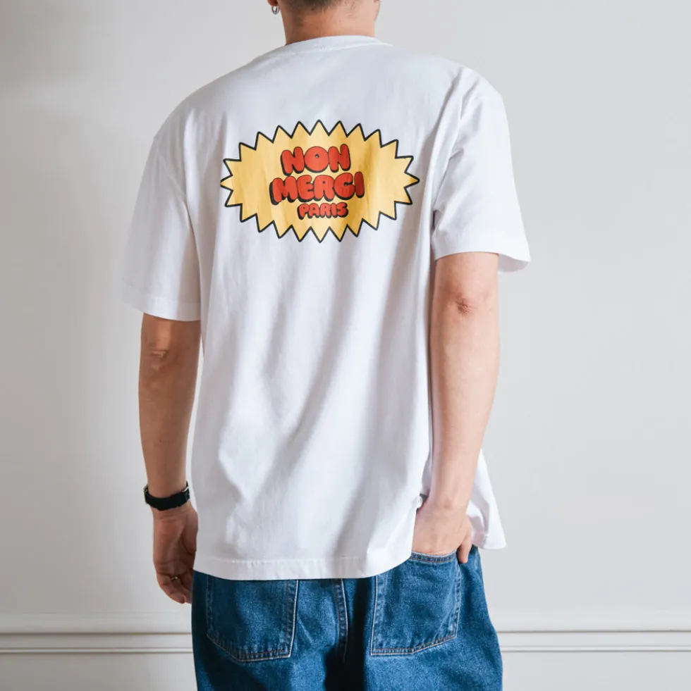 Merci - T-Shirt Non Merci Beavies - Blanc