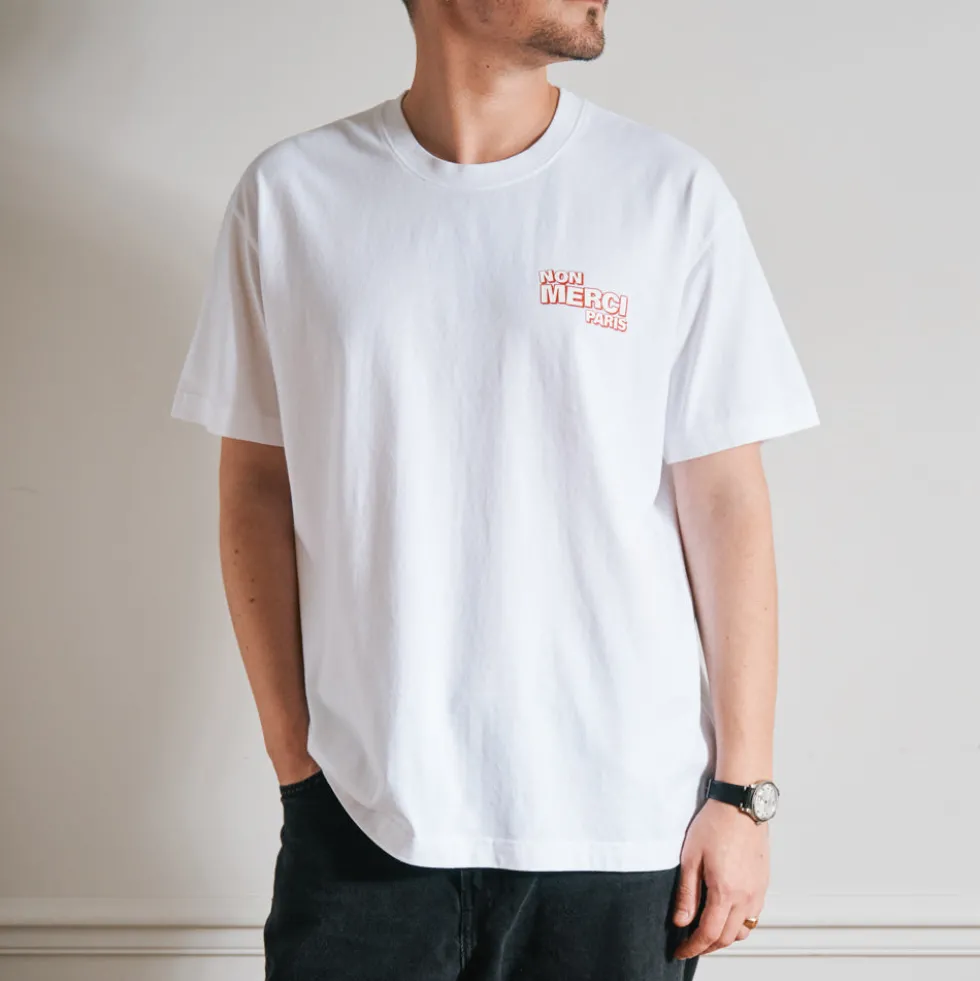 Merci - T-Shirt Non Merci - Blanc