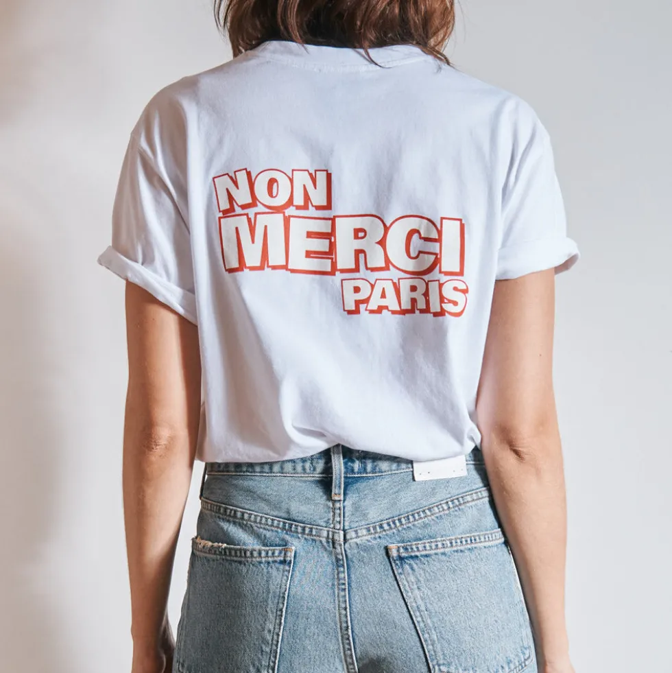 Merci - T-Shirt Non Merci - Blanc