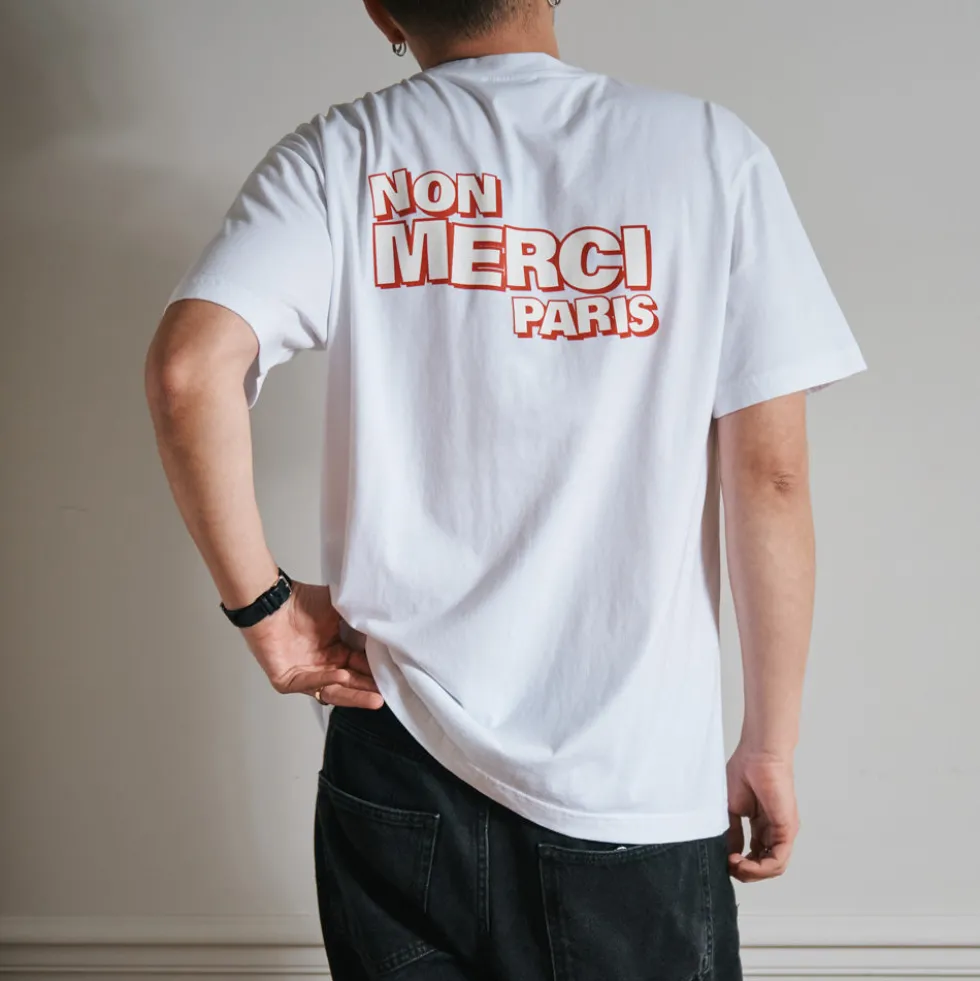 Merci - T-Shirt Non Merci - Blanc