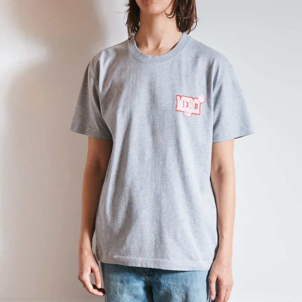 Merci - T-Shirt Non Merci College - Gris