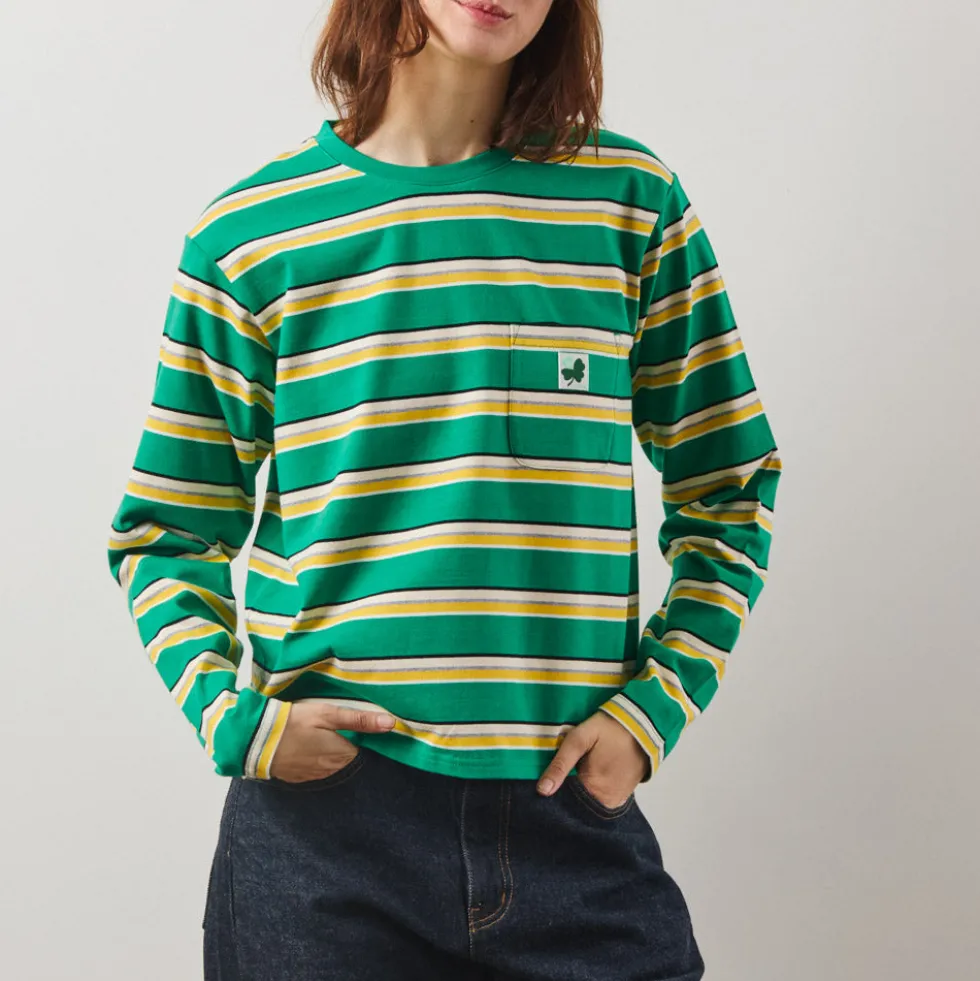 Merci - T-Shirt Nora Stripes - Vert