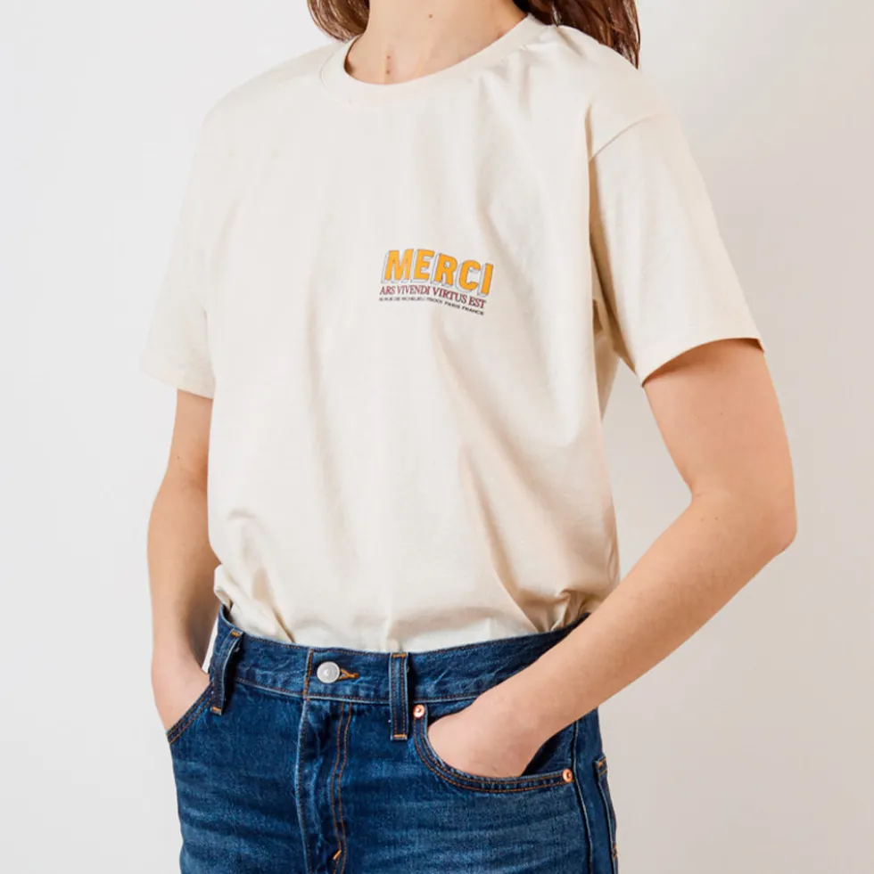 Merci - T-Shirt Richelieu - Ecru