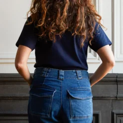 Merci - T-Shirt unisexe Non Merci "Rive Gauche" - Bleu Marine