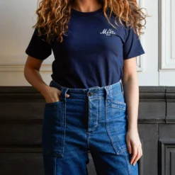 Merci - T-Shirt unisexe Non Merci "Rive Gauche" - Bleu Marine