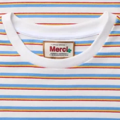 Merci - T-Shirt Vadim Rayé - Blanc & Bleu