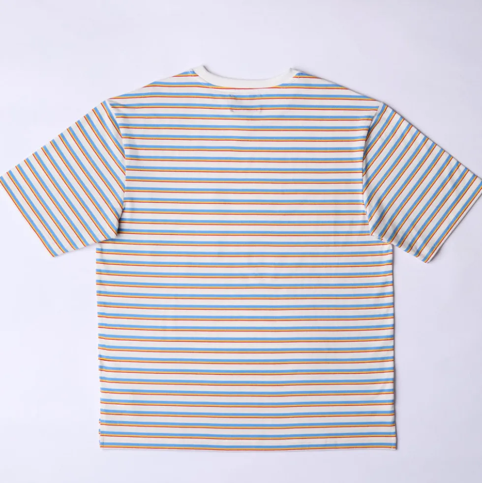 Merci - T-Shirt Vadim Rayé - Blanc & Bleu