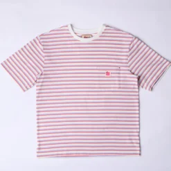 Merci - T-Shirt Vadim Rayé - Blanc & Mauve