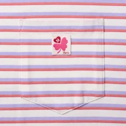 Merci - T-Shirt Vadim Rayé - Blanc & Mauve