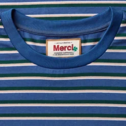Merci - T-Shirt Vadim Rayé - Indigo & Vert