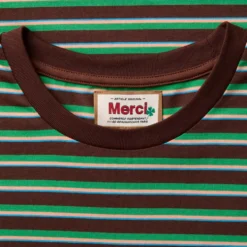 Merci - T-Shirt Vadim Rayé - Marron & Vert
