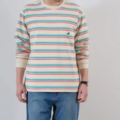 Merci - T-shirt Vadim Stripes LS - Pink