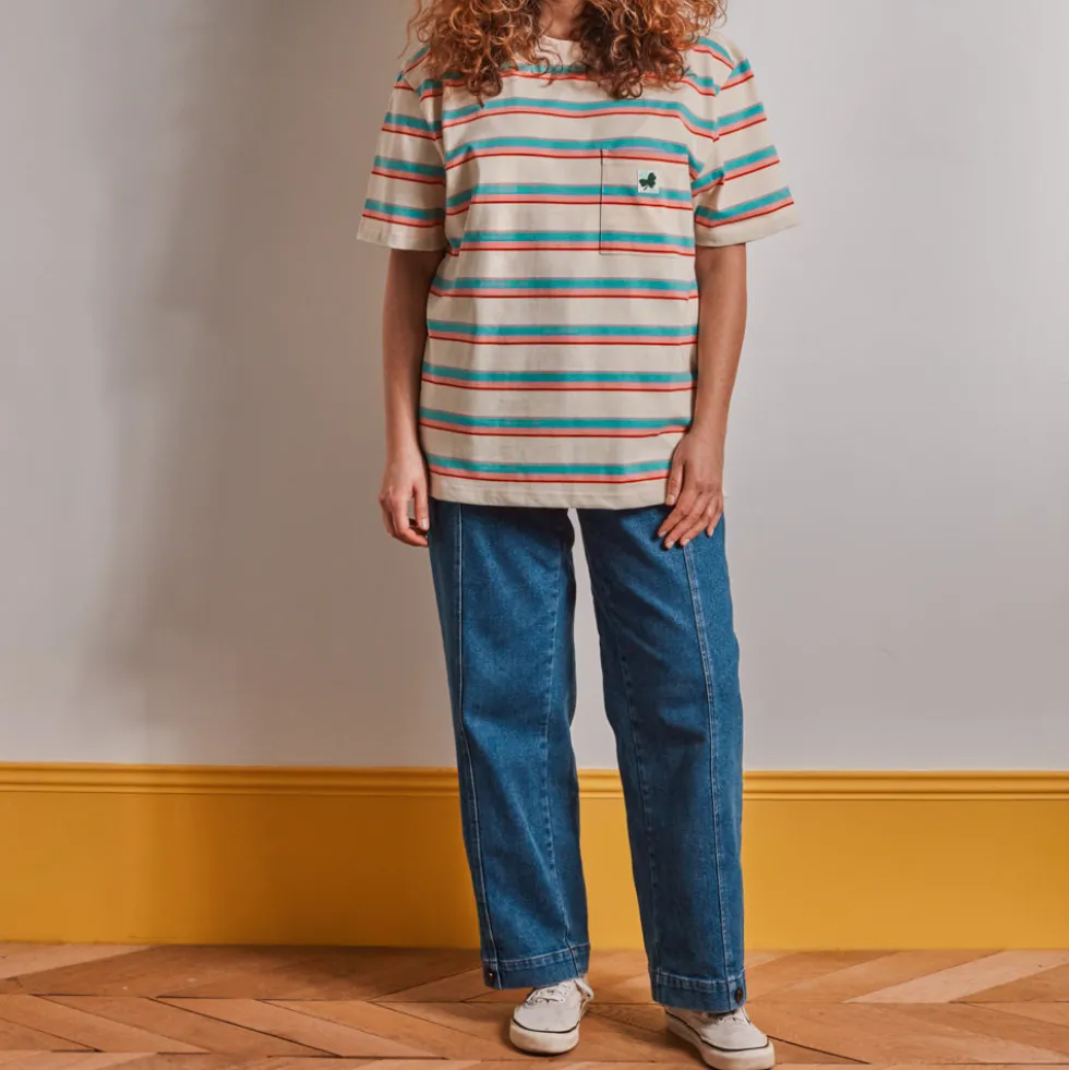 Merci - T-Shirt Vadim Stripes - Rose