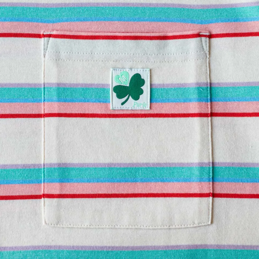 Merci - T-Shirt Vadim Stripes - Rose