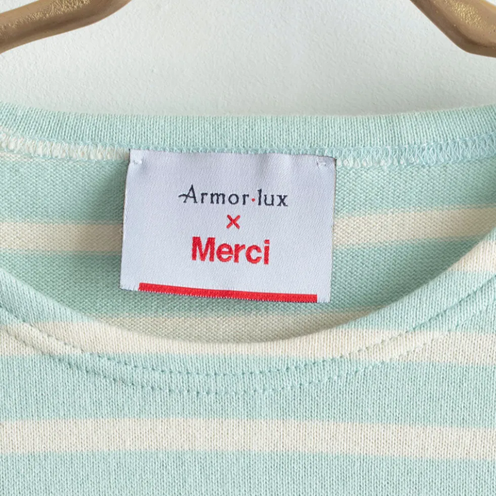 Merci x Armor-lux - Marinière Manches Longues - Bleu