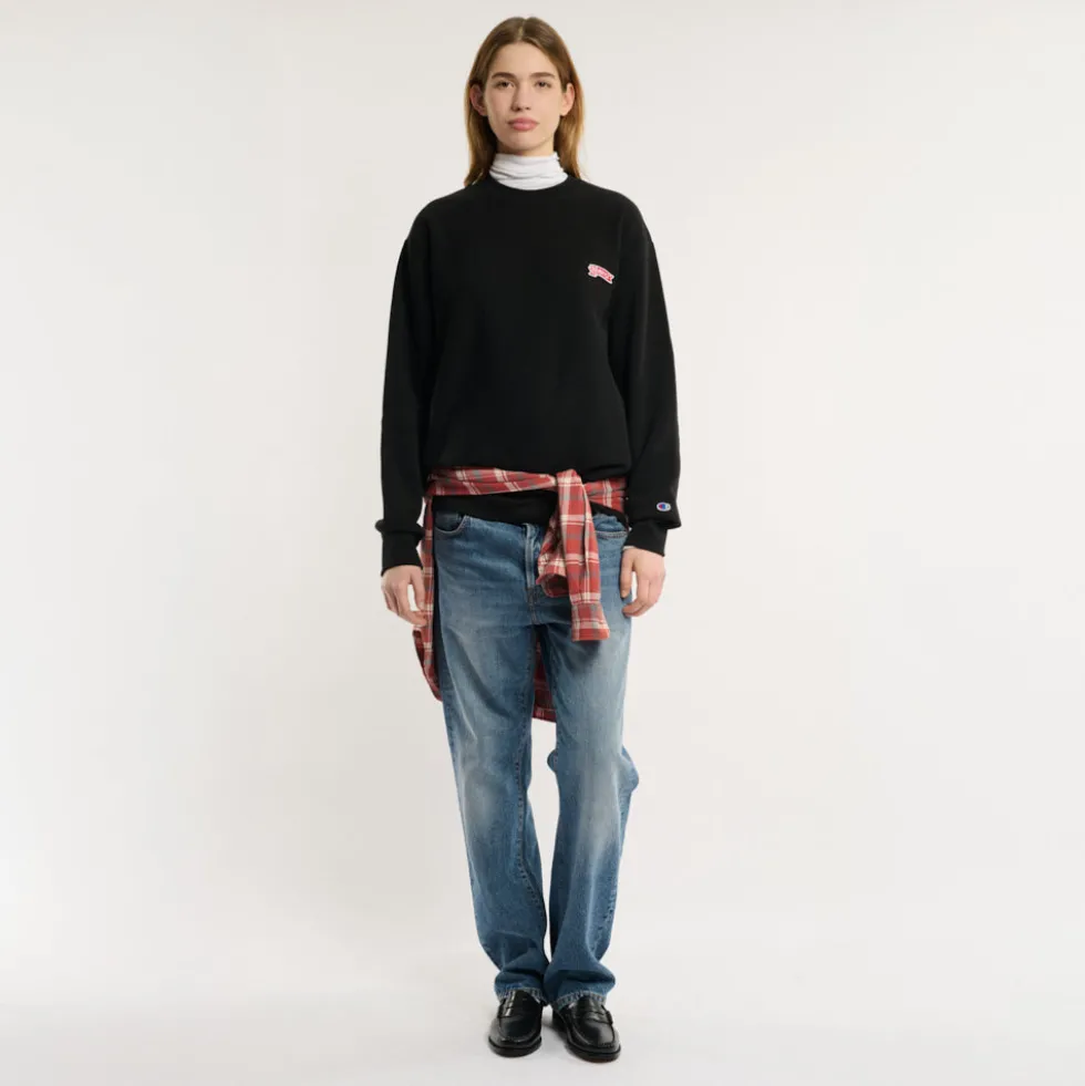 Merci x Champion - Crewneck Merci Patch - Noir
