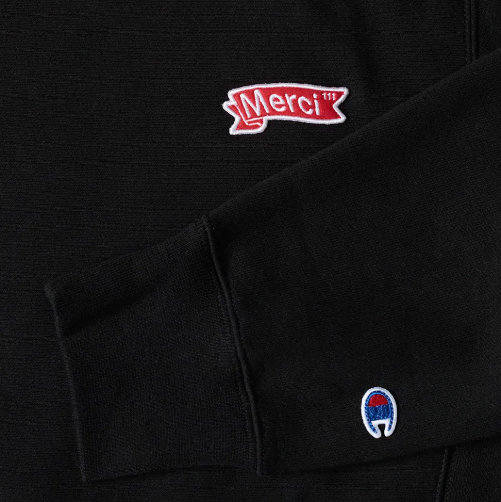 Merci x Champion - Crewneck Merci Patch - Noir