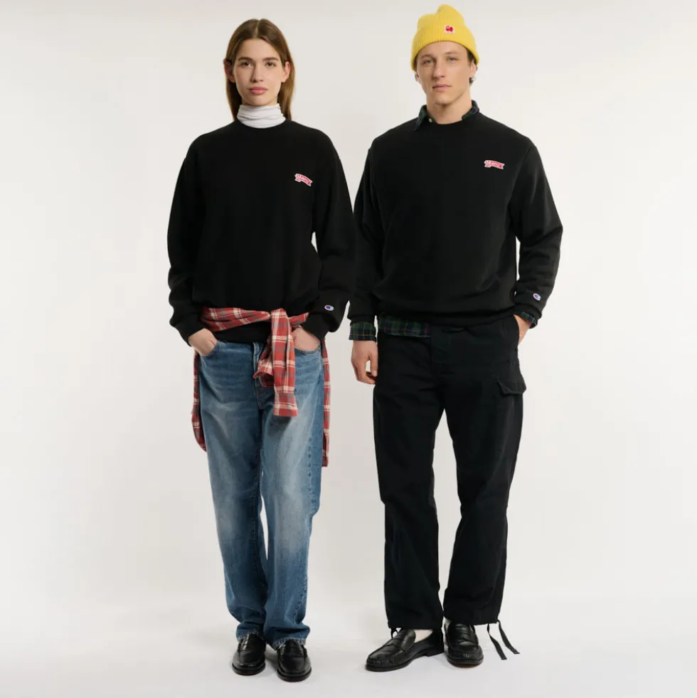 Merci x Champion - Crewneck Merci Patch - Noir