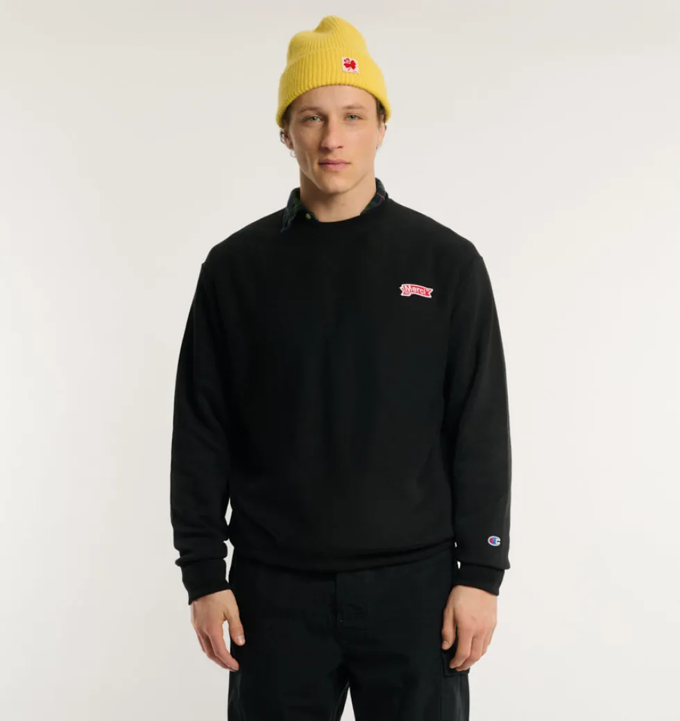 Merci x Champion - Crewneck Merci Patch - Noir