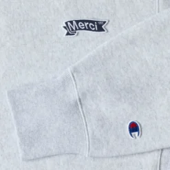 Merci x Champion - Sweat à Capuche Merci Patch- Gris