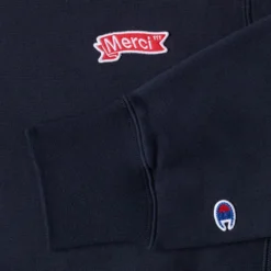 Merci x Champion - Sweat à Capuche Merci Patch - Navy
