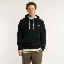 Merci x Champion - Sweat à Capuche Merci Patch - Noir