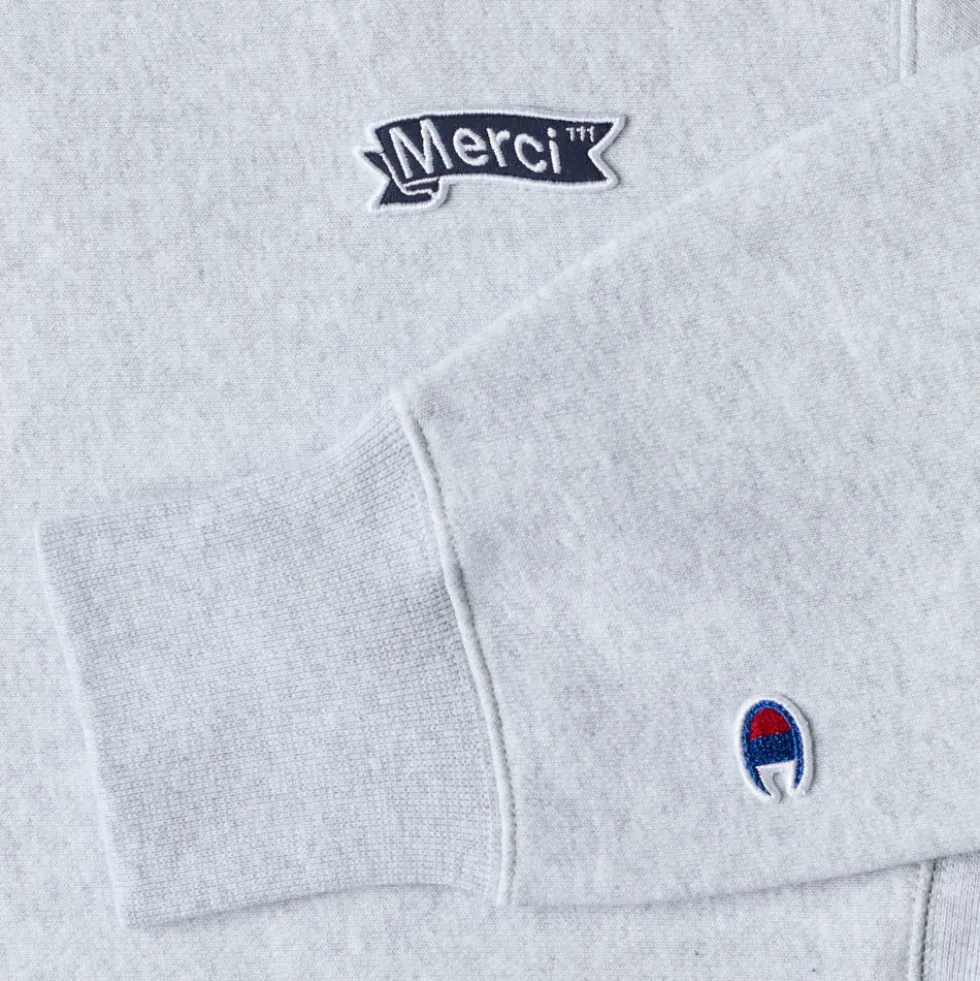 Merci x Champion - Sweat Full Zip Patch - Gris