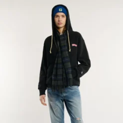 Merci x Champion - Sweat Full Zip Patch - Noir
