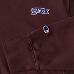 Merci x Champion - Sweat Full Zip Patch - Wine
