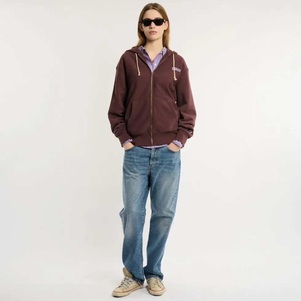 Merci x Champion - Sweat Full Zip Patch - Wine