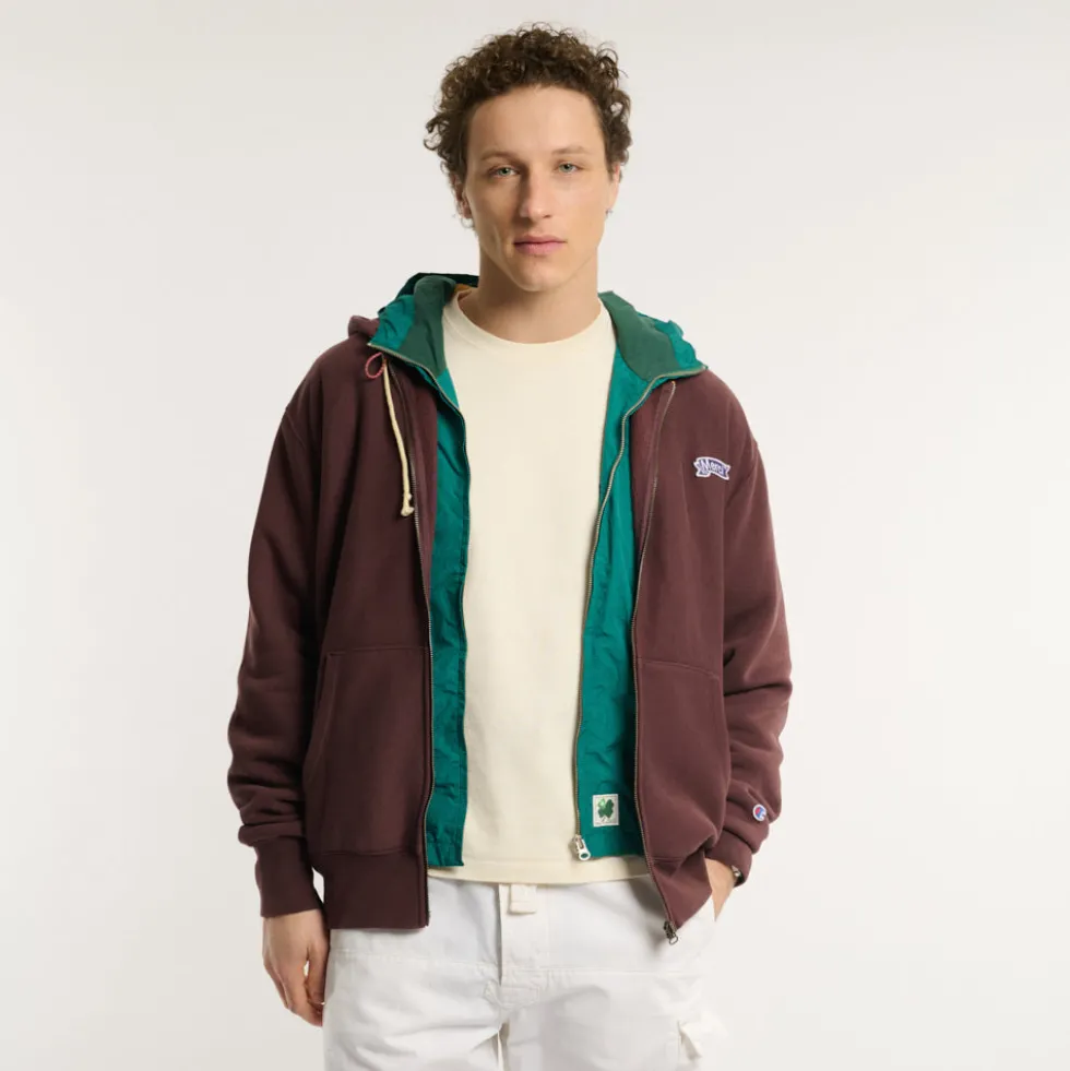 Merci x Champion - Sweat Full Zip Patch - Wine