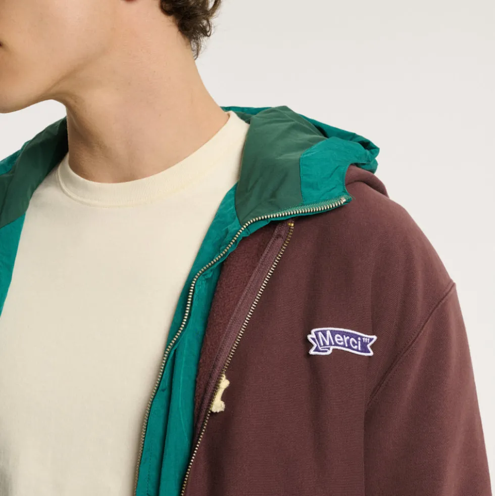 Merci x Champion - Sweat Full Zip Patch - Wine