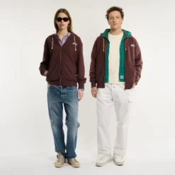 Merci x Champion - Sweat Full Zip Patch - Wine