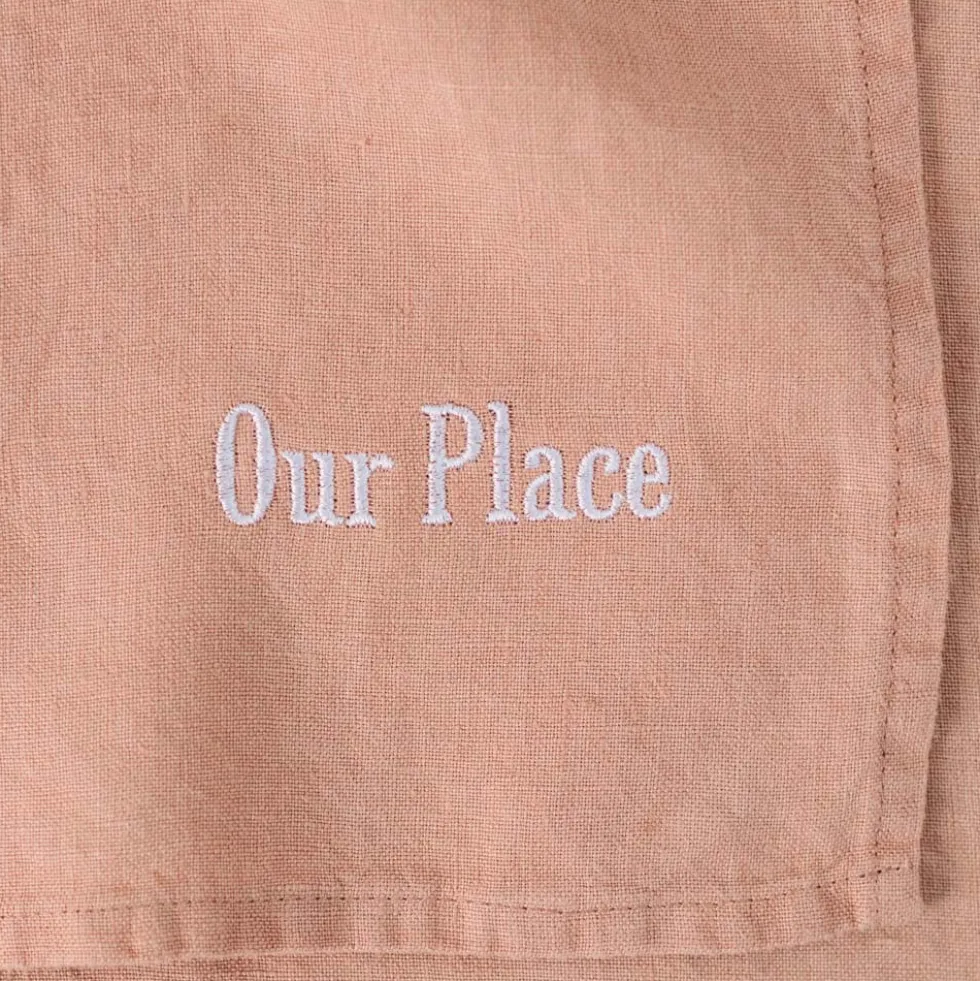 Merci x Our Place - Set de table en lin lavé - Rose Argile