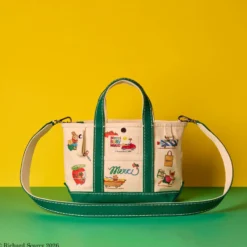 Merci x Richard Scarry - Cabas Candide en canvas - Vert