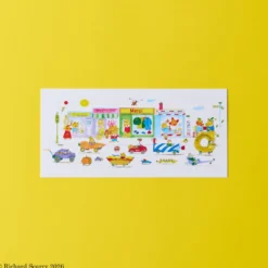Merci x Richard Scarry - Carte postale - Rue